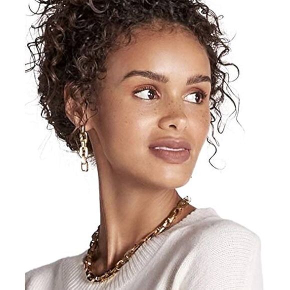 Eddie Borgo Supra Link Earrings 12k Gold -New - Picture 3 of 7